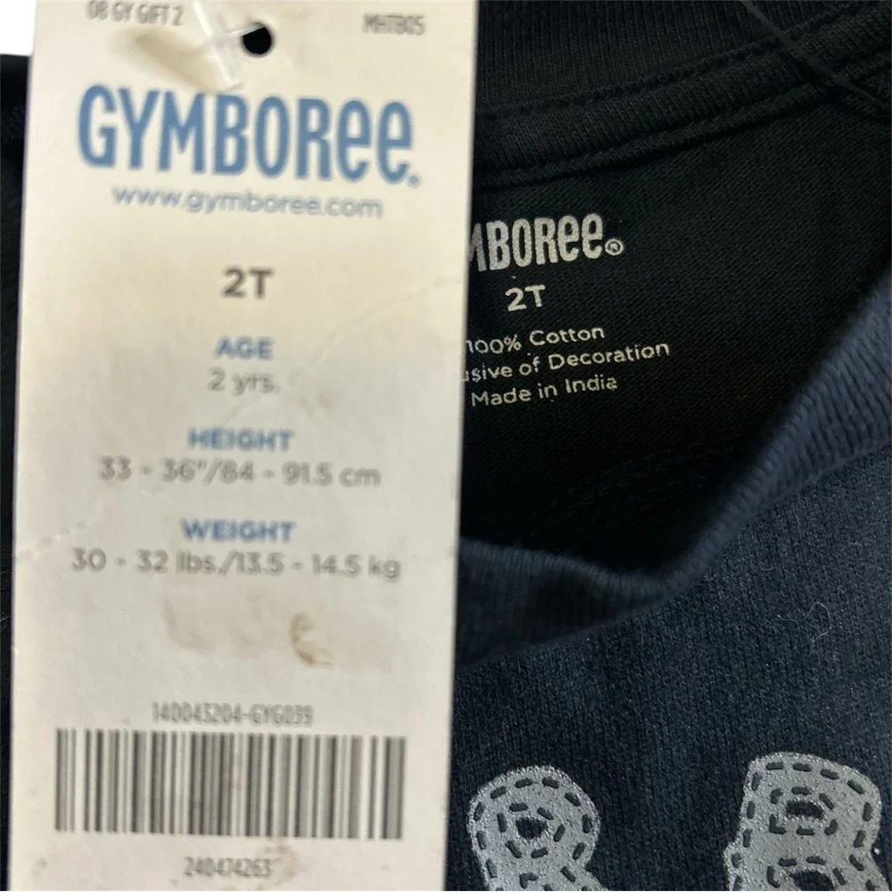 Gymboree 2T NWT Polar Bear Snowboarding Team Shirt Black Raglan Vintage 2008